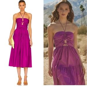 Ulla Johnson Ella Cutout Halter Dress Boho Flowy Feminine Festival Purple Size 2